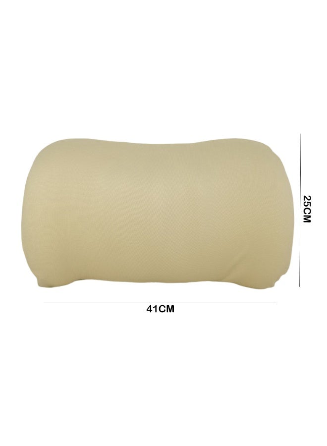 3 اكس ار وسادة دعم أسفل الظهر 3XR باللون البيج 5640 (41 × 25 سم) للسيارة والمكتب والمنزل، مصنوعة من الإسفنج المرن، بتصميم مريح ومناسب لشكل الجسم، وقماش مسامي ومضاد للكهرباء الساكنة، وحزام قابل للتعديل، لتخفيف الآلام وتحسين وضعية الجلوس. - Image 2