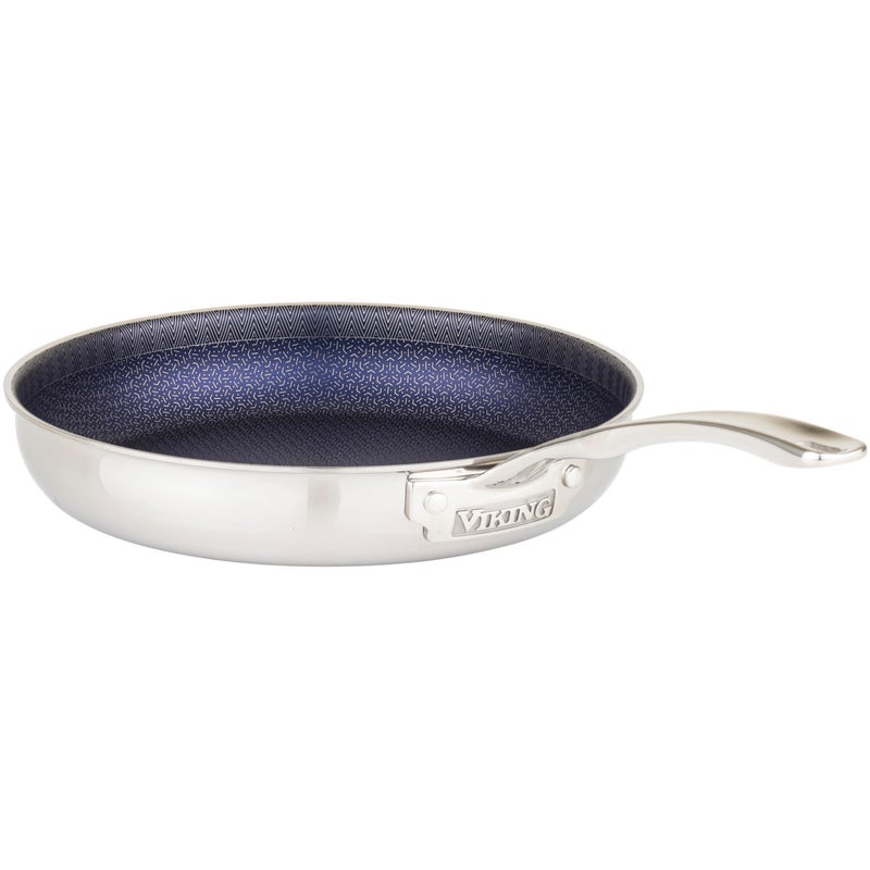 Viking 3Ply Non Stick Frying Pan 10 Inch Hybrid Plus Stainless Steel Kitchen Cookware Silver - Image 2