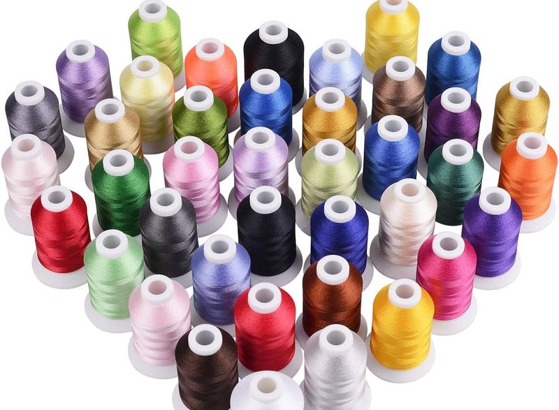 simthread 60WT Sewing Embroidery Machine Thread Kit - 40 Colors 1100 Yards Spool for Brother Janome etc Sewing Embroidery Machines… - Image 5