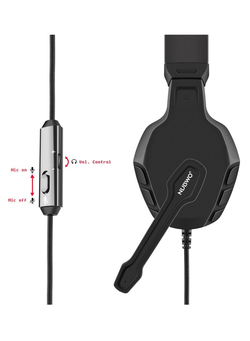 نوبو سماعة ألعاب U3 مع ميكروفون، حجم آمن محدود، سماعات رأس للأطفال لجهاز Switch، خفيفة الوزن للغاية، صوت غني، مقبس 3.5 مم لأجهزة NS، PS4، PS5، Xbox، الكمبيوتر اللوحي، iPad - Image 5