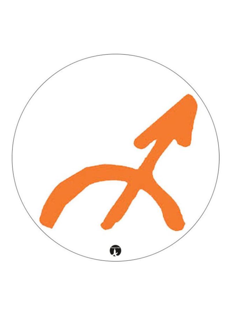 RKN Sagittarius Zodiac Sign Printed Mousepad Orange/White