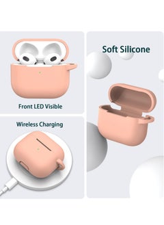 Silicone Case For AirPods 4 (2024), Anti-Shock, Anti-Drop, Anti-Dust, Visible LED Light, Protective Cover with Keychain, Compatible With AirPods 4th Generation 2024 (sand Pink) - pzsku/ZB357C19F0AA49324B7DBZ/45/_/1730198589/a900009f-f272-481a-967e-d0532a888060