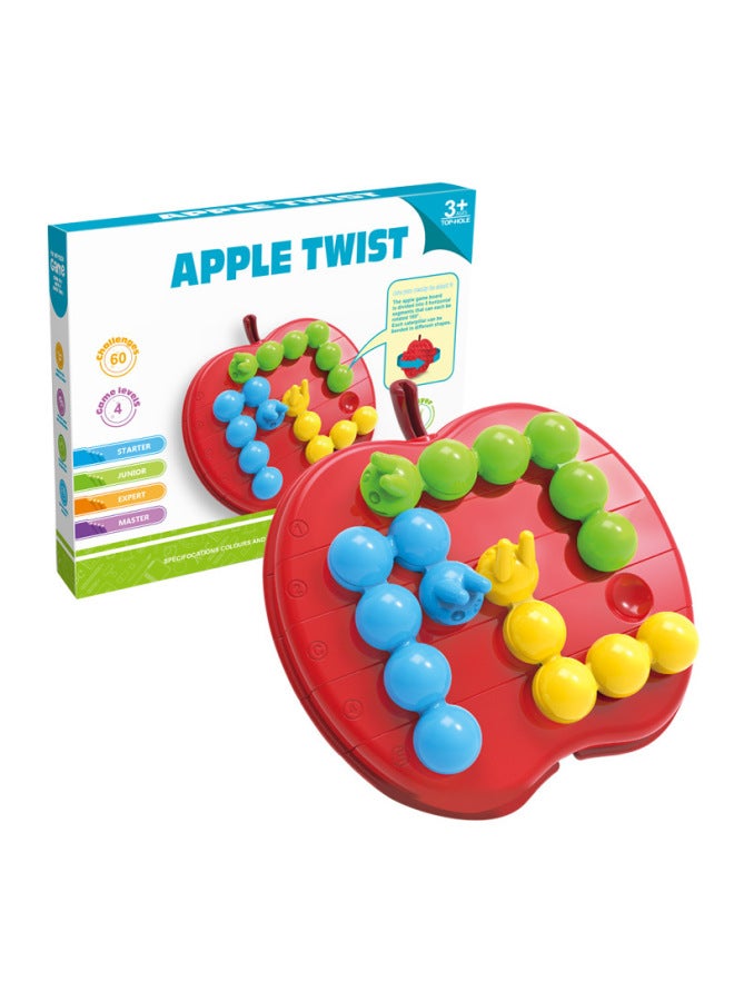 Desktop Game Caterpillar Eating For Apple Logical Thinking Training Parent-child Interactive Puzzle Children's Toys-Color:Caterpillar For Apple Plate  - Image 1