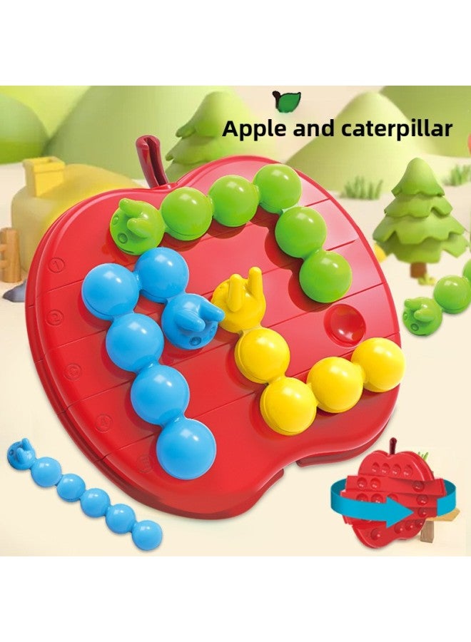 Desktop Game Caterpillar Eating For Apple Logical Thinking Training Parent-child Interactive Puzzle Children's Toys-Color:Caterpillar For Apple Plate  - Image 4
