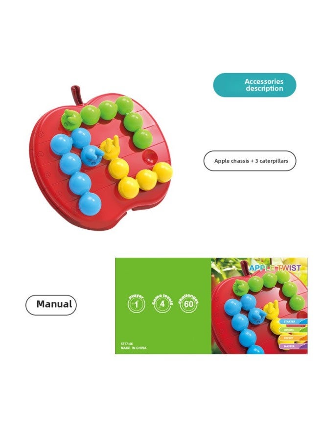 Desktop Game Caterpillar Eating For Apple Logical Thinking Training Parent-child Interactive Puzzle Children's Toys-Color:Caterpillar For Apple Plate  - Image 5