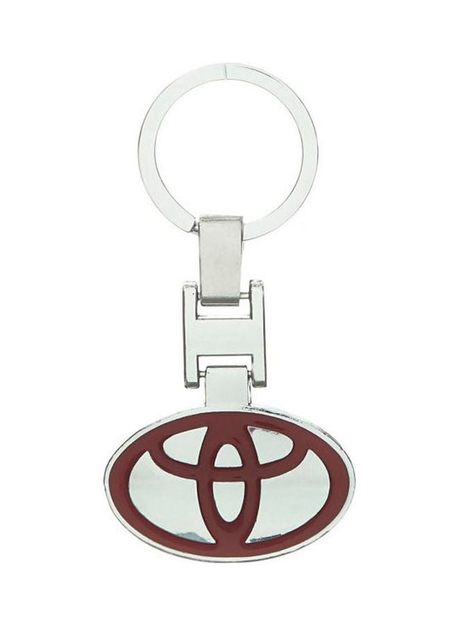 Loquat Keychain Nickel-Plated With Toyota Logo On Both Sides