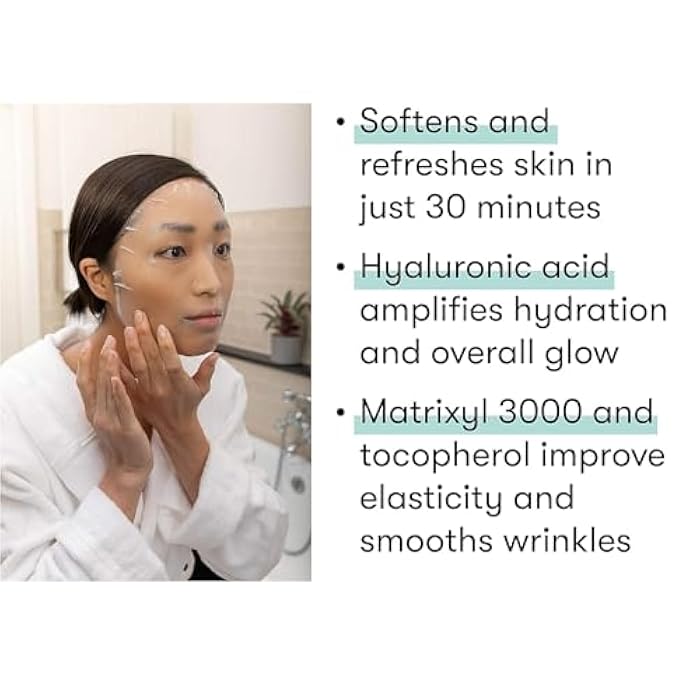 Dermaroller Hydrating Face Mask Sheets - 10 Pack with Hyaluronic Acid, Matrixyl & Vitamin E for Anti-Aging Skincare and Radiant Glow - Image 5