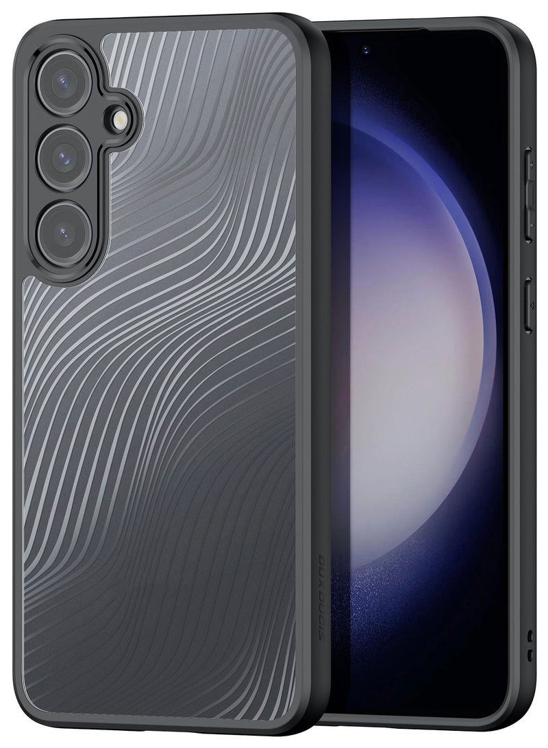 دوكس دوتشيز ايمو جراب لموبايل سامسونج اس 24 جراب نحيف وشفاف مطفي مصنع من البولي يوريثين الحراري بولي كربونات البولي بروبلين سيليكون - اسود - Image 1