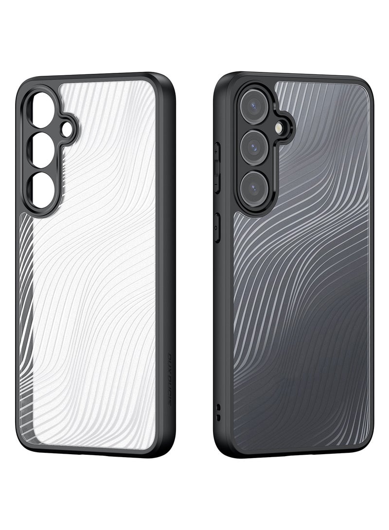 دوكس دوتشيز ايمو جراب لموبايل سامسونج اس 24 جراب نحيف وشفاف مطفي مصنع من البولي يوريثين الحراري بولي كربونات البولي بروبلين سيليكون - اسود - Image 2