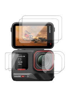 General Insta360 ace Pro 2 Screen & Lens Protector Kit, HD Tempered Glass, 9H Scratch Resistant, Anti-Fingerprint Coating (2 Screen Protectors + 2 Lens Covers + 2 Accessories)  - Image 1