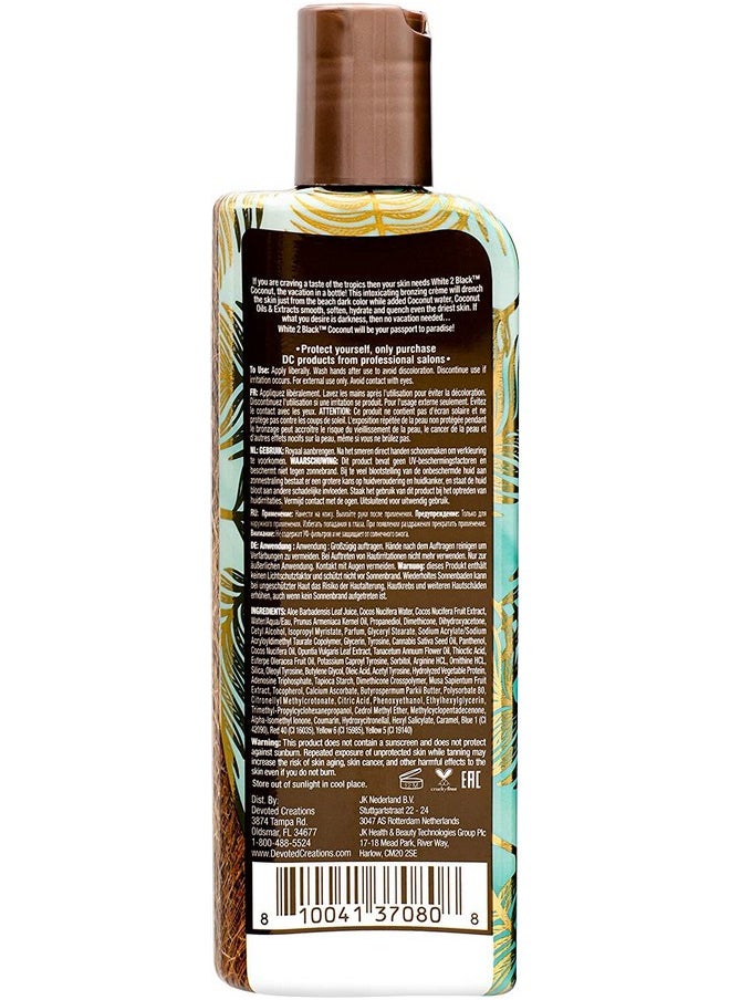 Devoted Creations Devoted Creations White 2 Bronze Coconut - Color Enhancing Dark Bronzing Tanning Lotion with Coconut Water & Coconut Oil 8.5 oz.  - Image 3