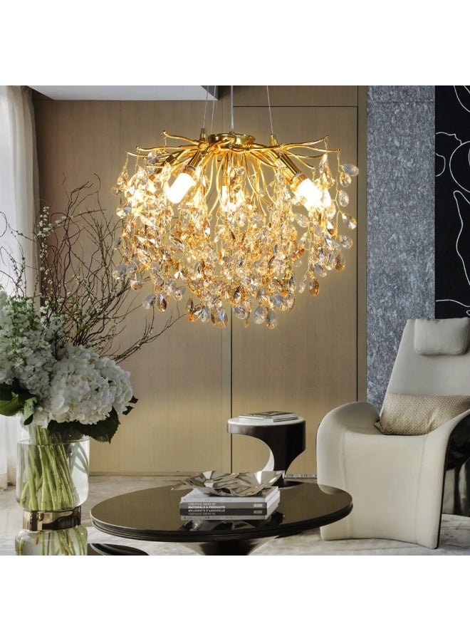 هامر نجف مودرن قطر 45 ذهبي مع عسلي مع شفاف E14*6L سم  - Image 1