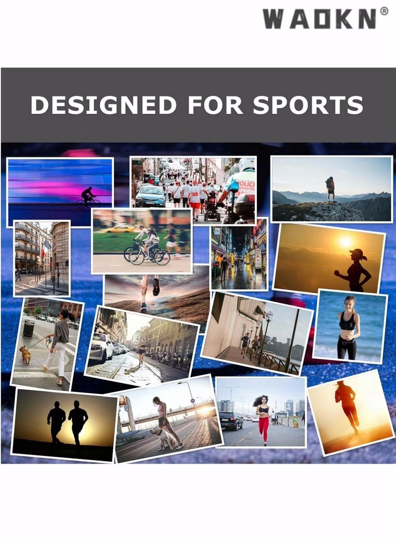 WAOKN Running Belt Pack Crossbody Waist Bag Pack , Slim Waist Bag with Phone Holder for Men and Women, Suitable for Walking Hiking Workout Traveling Cycling, Fit for All Cell Phones, Black - Image 4