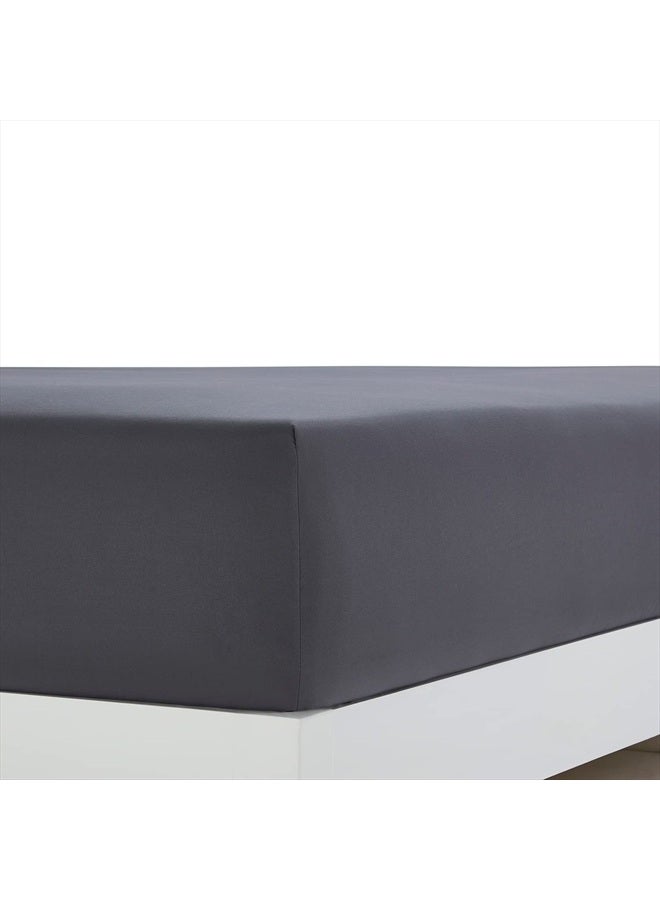 Clara Clark Bed Sheets, Premier 1800 Series 4 Piece Bed Sheet Set, Deep Pocket, Wrinkle, Fade, Stain Resistant, Luxury Soft Bedding Sheets & Pillowcases, King, Charcoal Gray - Image 3