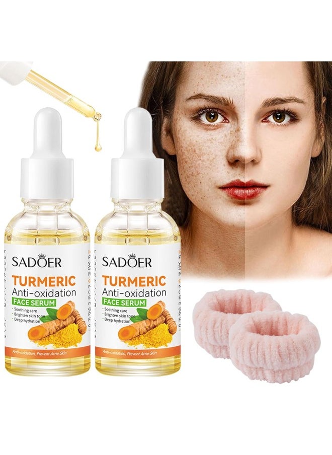 Generic - Turmeric Oil for Dark Spots, Turmeric Dark Spot Corrector Serum, Turmeric Repair Face Serum, Sadoer Turmeric Anti-Oxidation Serum, Turmeric Serum Organic for Face and Body, Improve Skin Tone(2pcs) - Image 1