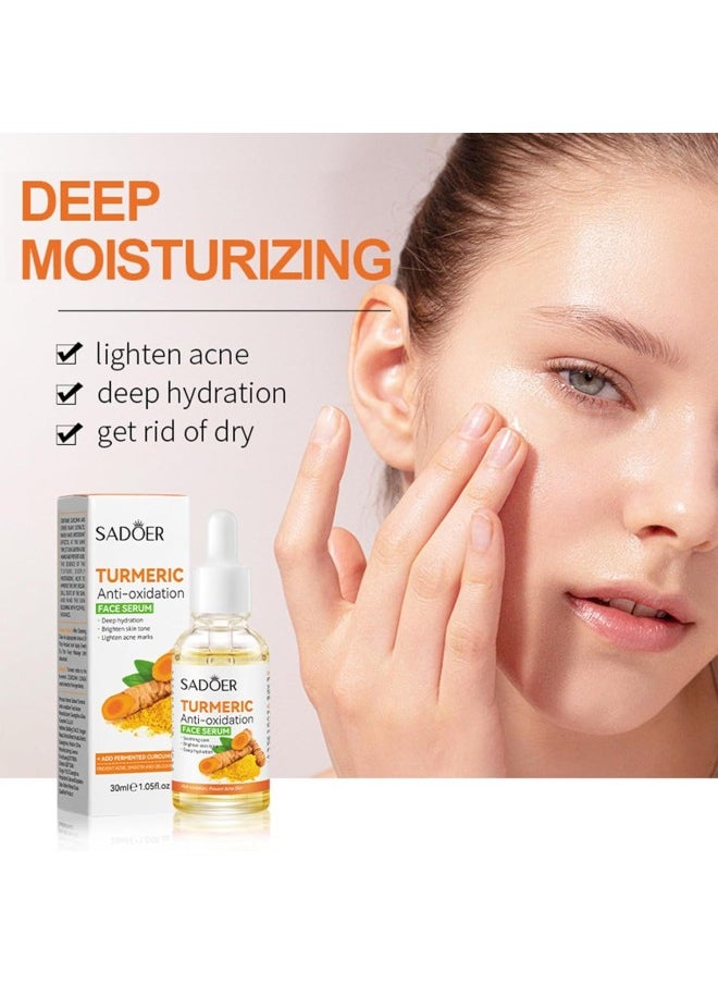 Generic - Turmeric Oil for Dark Spots, Turmeric Dark Spot Corrector Serum, Turmeric Repair Face Serum, Sadoer Turmeric Anti-Oxidation Serum, Turmeric Serum Organic for Face and Body, Improve Skin Tone(2pcs) - Image 1