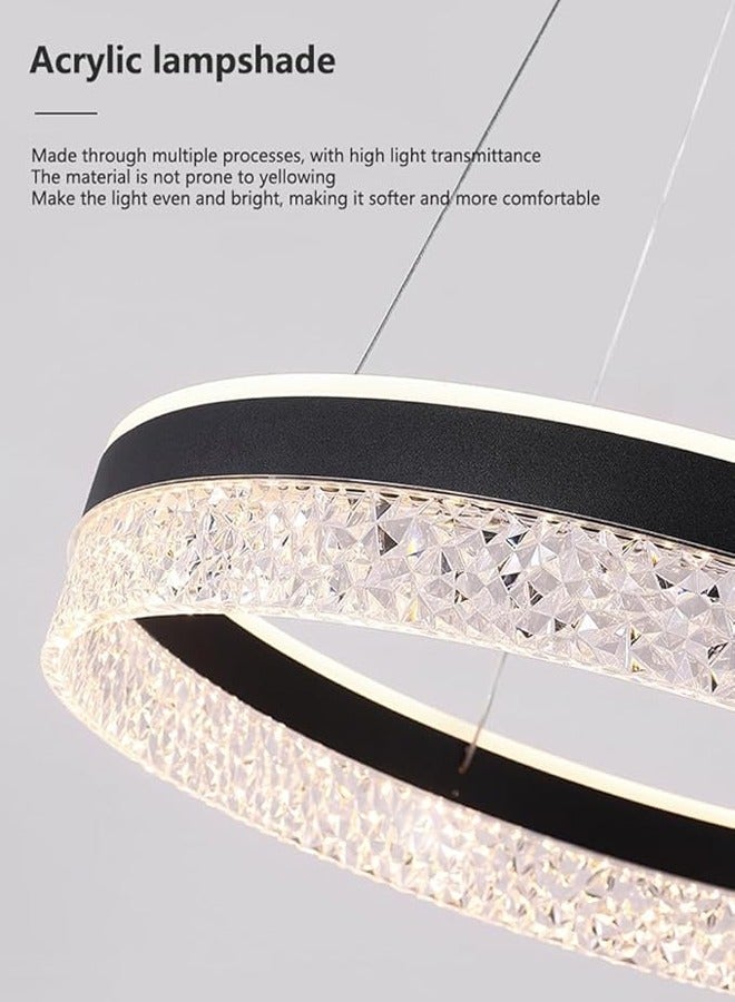 ATM Modern Crystal LED Ring Pendant Light Fixture  - Image 2