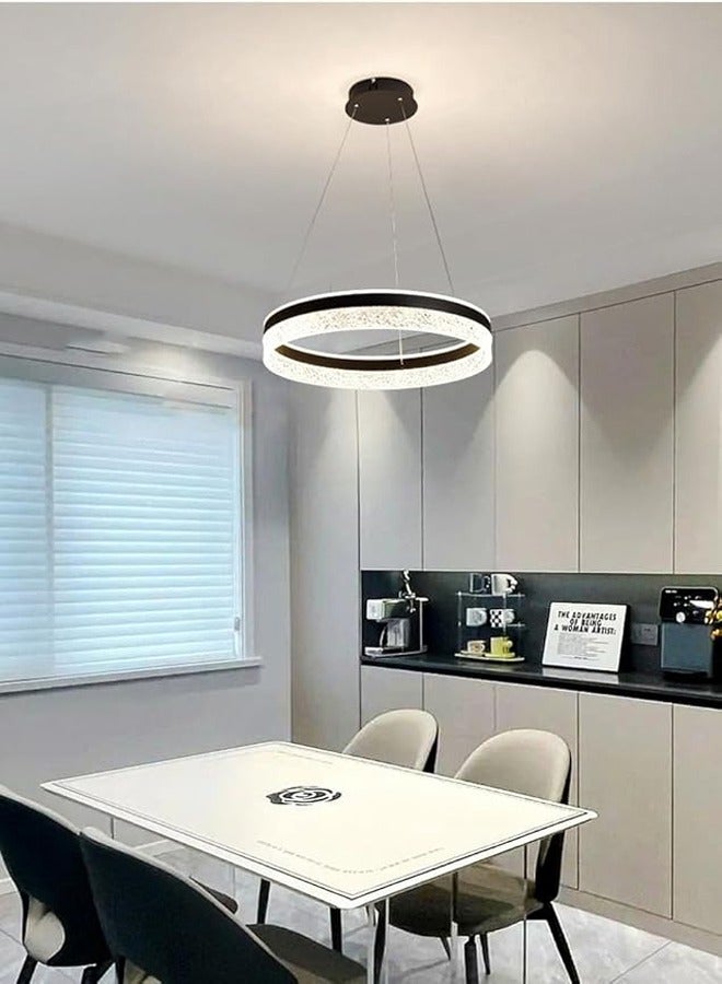 ATM Modern Crystal LED Ring Pendant Light Fixture  - Image 3