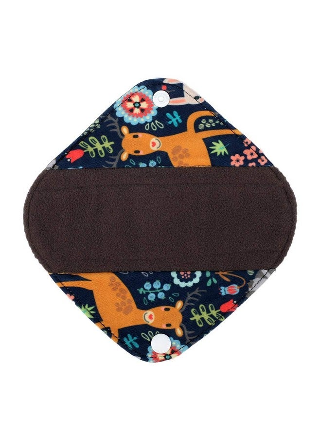 Sigzagor 5 Cloth Menstrual Pads 1 Wet Bag XS Panty Liners Reusable Washable (Blue Feather Down, XS Panty Liners)  - Image 3