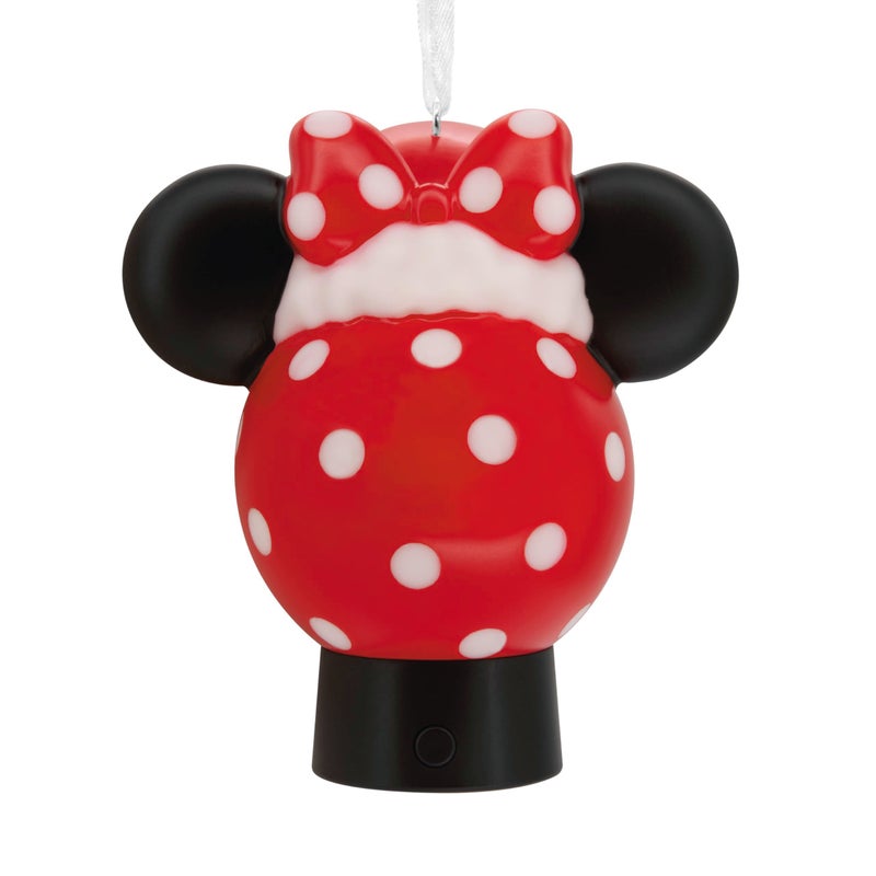 هولمارك أيقونة ديزني ميني ميني ماوس مع زخرفة عيد الميلاد سانتا هات مع الضوء - Image 1