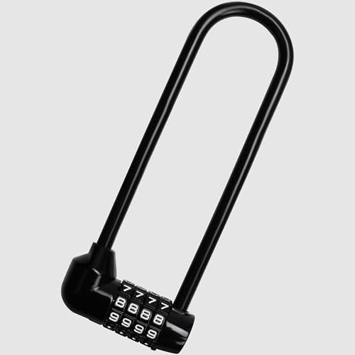 Kurtzy Combination Long Shackle Padlock - Long Gate Lock for Outdoor Fence/Gate with Resettable Code - Weatherproof Padlock for Door, Bicycles & Sheds - Image 1