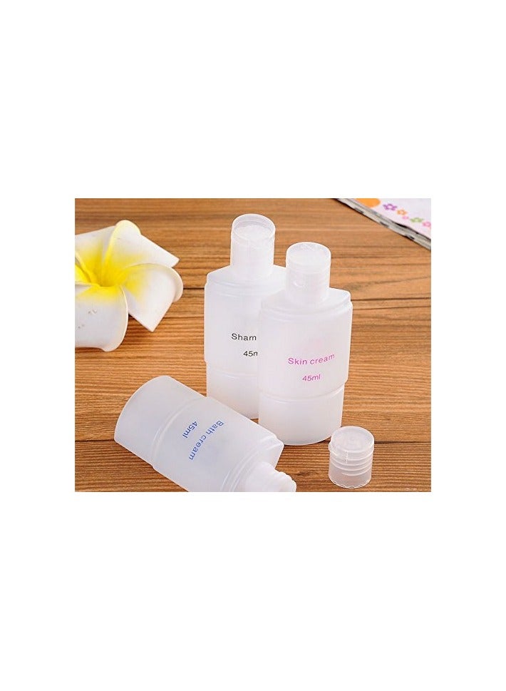 3-in-1 Travel Bottle: Three refillable travel bottles in one case. Smart design prevents leaks while on the go. The lotion pump can be used to store all kinds of viscous liquids, such as shampoo, shower gel, conditioner, and moisturizing lotion. Multi-colored - Image 1