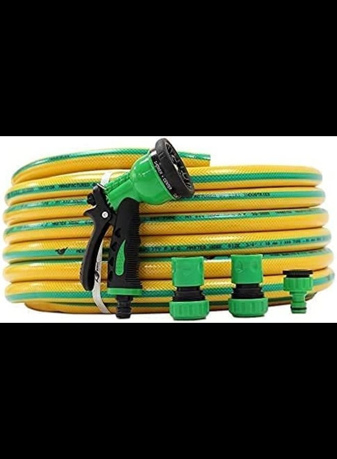 ABBASALI Garden Water Hose Reinforced 3/4 Inch 50 Meter with Garden Shower and Reducers - Image 1