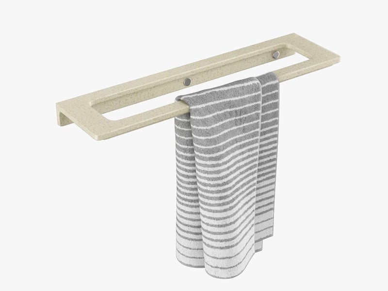 RAYNO Towel Rack with Towel Holder Towel Hanger for Bathroom Napkin Stand for Bathroom Accessories WallMount Towel Holder Cream Towel Rack - Image 2