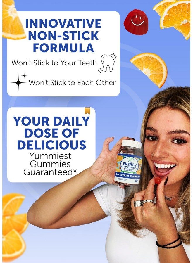 Lunakai Energy Gummies - USA Made Natural Energy Supplements - Vegan Vitamin B12 Gummies for Women & Men - Delicious Methyl B12 3000 mcg, 60ct - Image 3