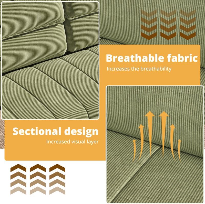 Luxury Luxe Comfy 3-Seater Sofa Couch - Image 4