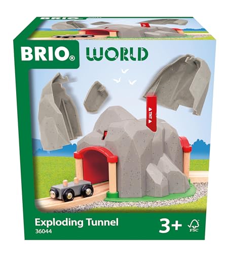 BRIO World 36044 Exploding Tunnel Toy Train Set for Kids Ages 3 Years and Up - Image 1