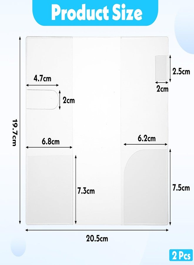 KFHENSOMR 2 Pcs Plastic Book Cover for Weeks 8.11× 7.8 Inches PVC Notebook Frosted Cover Planner Covers Protector Transparent Waterproof Plastic Protecting Sleeves for Books Accessories Covers - Image 2