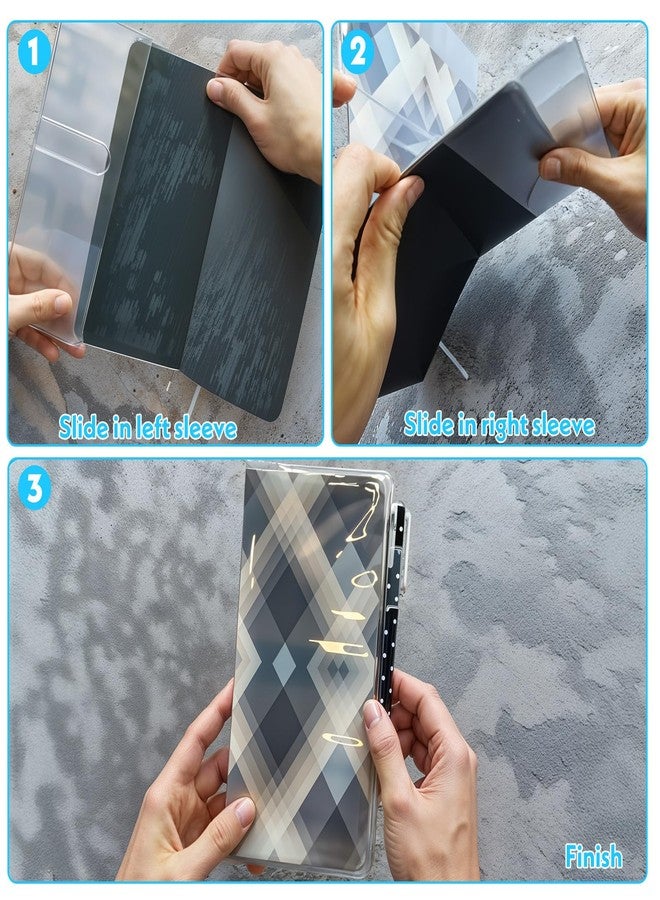 KFHENSOMR 2 Pcs Plastic Book Cover for Weeks 8.11× 7.8 Inches PVC Notebook Frosted Cover Planner Covers Protector Transparent Waterproof Plastic Protecting Sleeves for Books Accessories Covers - Image 4