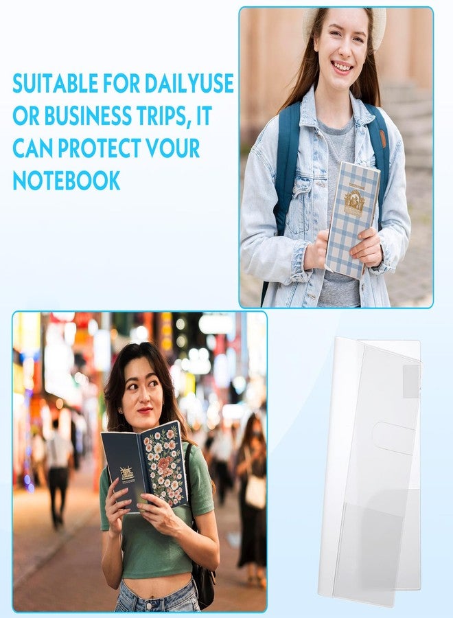 KFHENSOMR 2 Pcs Plastic Book Cover for Weeks 8.11× 7.8 Inches PVC Notebook Frosted Cover Planner Covers Protector Transparent Waterproof Plastic Protecting Sleeves for Books Accessories Covers - Image 5