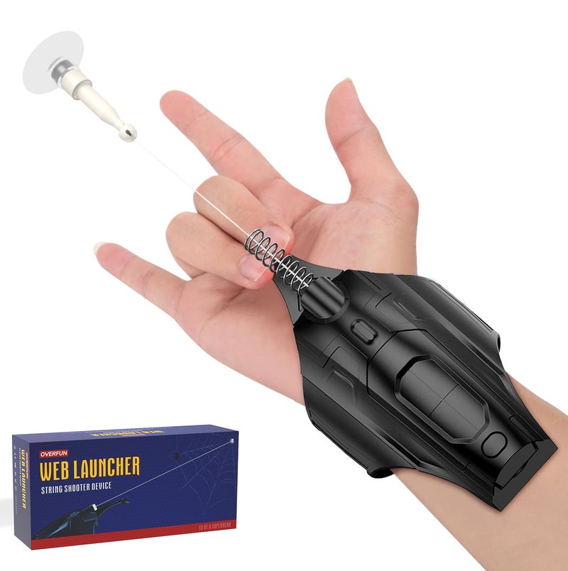OVERFUN Web Launcher String Shooters Toy Upgrade 20 Cool Gadgets Spider Real Silk Superhero RolePlay Cool Stuff Fun Toys Great for Men and Teens Black - Image 2