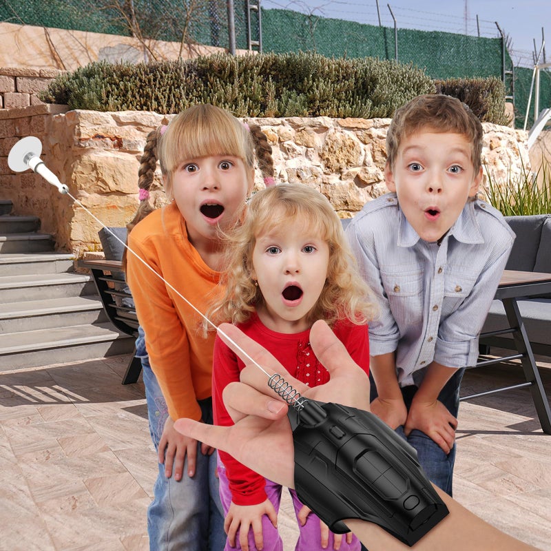 OVERFUN Web Launcher String Shooters Toy Upgrade 20 Cool Gadgets Spider Real Silk Superhero RolePlay Cool Stuff Fun Toys Great for Men and Teens Black - Image 3