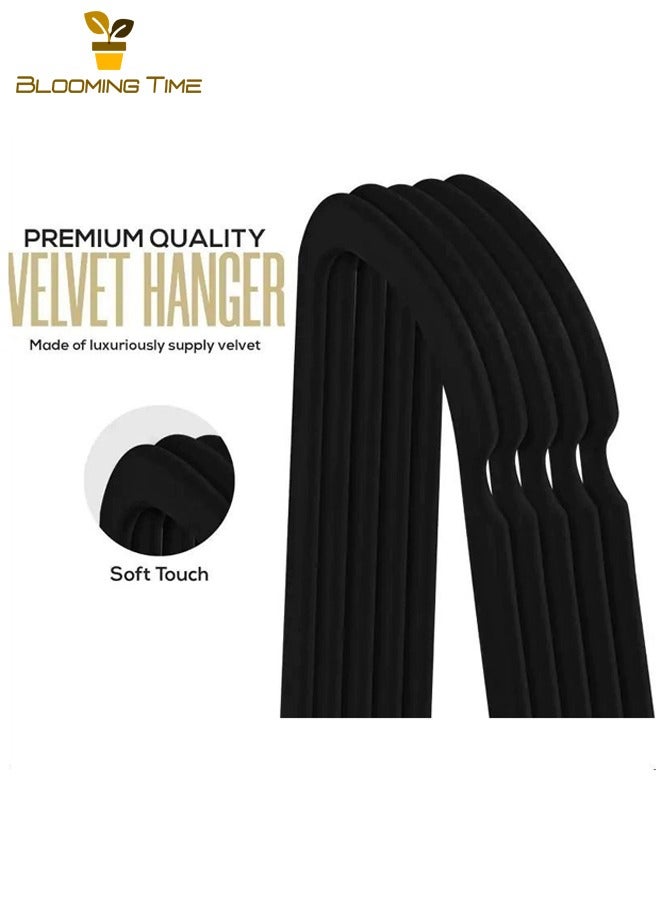 بلومنغ تايم 50 يتدفقون المضادة للانزلاق رفوف الملابس البلاستيكية ، المنزلية لا أثر معلقة صندوق تخزين ملابس ملابس الكبار معلقة ، يتدفقون رفوف الملابس لا أثر المضادة للانزلاق لا انتفاخ ، منظم متعدد الوظائف المضادة للانزلاق رفوف الملابس ، الملابس البلاستيكية الرطبة والجافة معلقة ، المنزلية لا أثر ماجيك رفوف الملابس الملابس هدفين ، أسود - Image 4