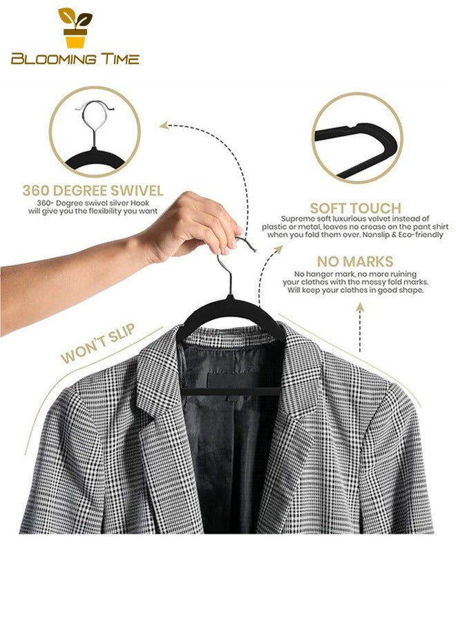 بلومنغ تايم 50 يتدفقون المضادة للانزلاق رفوف الملابس البلاستيكية ، المنزلية لا أثر معلقة صندوق تخزين ملابس ملابس الكبار معلقة ، يتدفقون رفوف الملابس لا أثر المضادة للانزلاق لا انتفاخ ، منظم متعدد الوظائف المضادة للانزلاق رفوف الملابس ، الملابس البلاستيكية الرطبة والجافة معلقة ، المنزلية لا أثر ماجيك رفوف الملابس الملابس هدفين ، أسود - Image 5