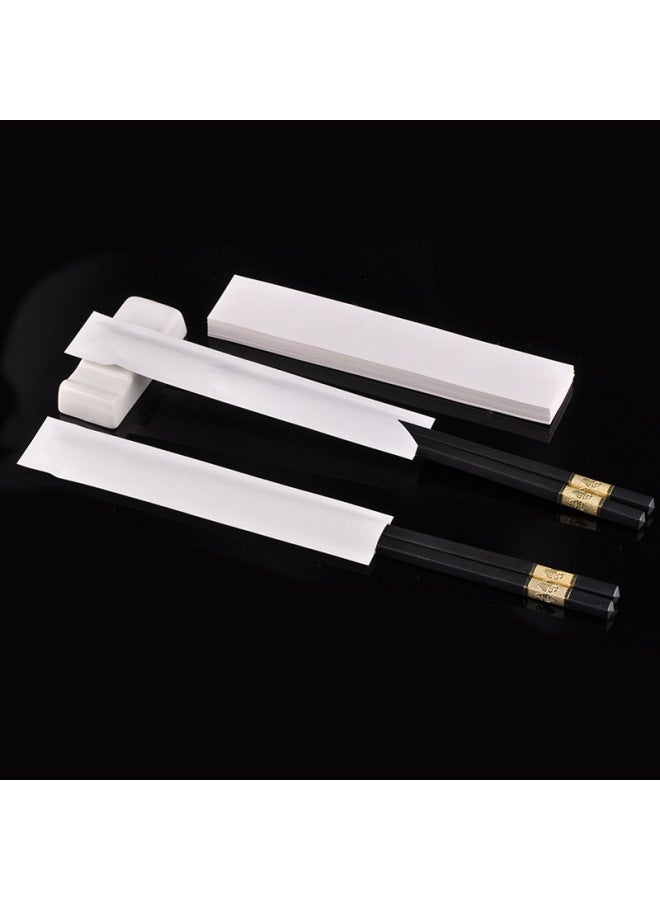 Hotel Restaurant Chopsticks Cover Packaging Printable Ogo Hotel Special Commercial Chopsticks Cover Pattern Coated Paper Chopsticks Cover-Color:White-Specifications:100 30X180mm Per Bundle - Image 4