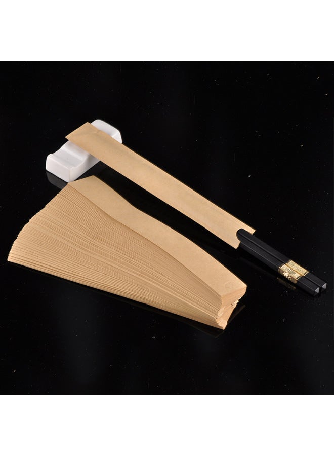 Hotel Restaurant Chopsticks Cover Packaging Printable Ogo Hotel Special Commercial Chopsticks Cover Pattern Coated Paper Chopsticks Cover-Color:White-Specifications:100 30X180mm Per Bundle - Image 3