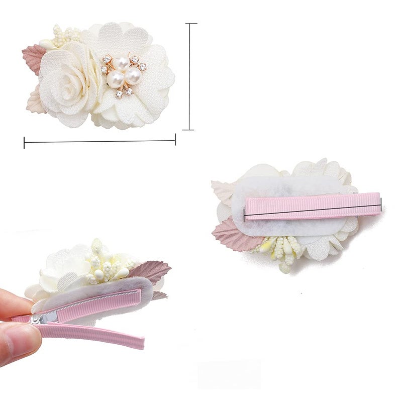 BFNAAgirl Flower Hair Clip BFNAAgirl Baby Girl Hair Bows Exquisite Hair Accessories Alligator Clips for Infants Toddlers Teen Kids Gift 3pcs/set - Image 5