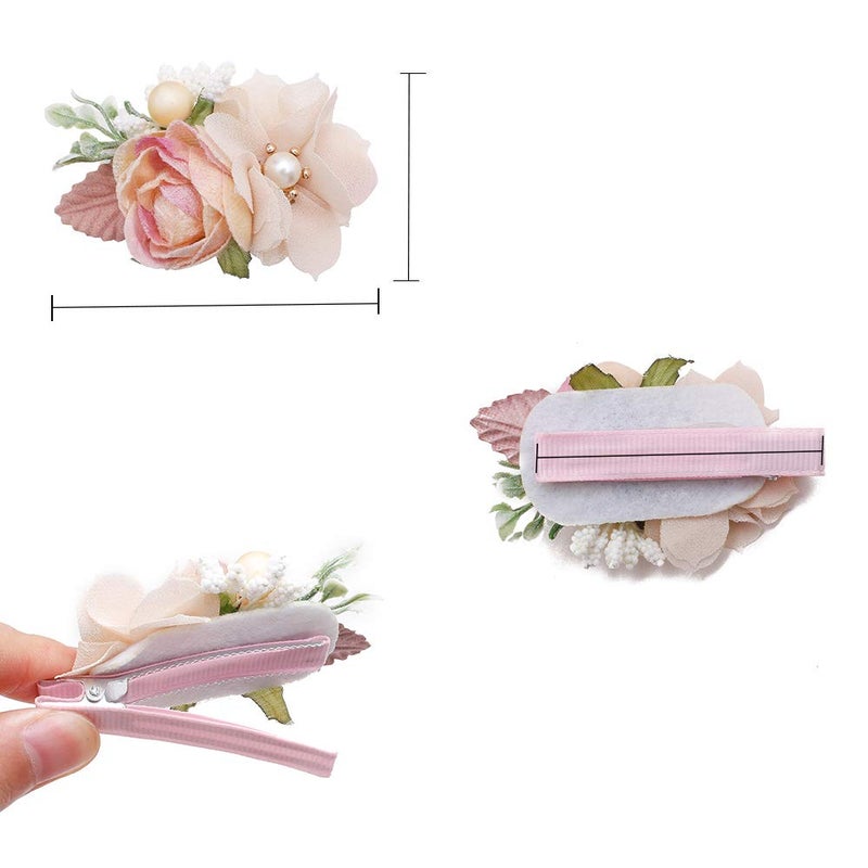 BFNAAgirl Flower Hair Clip BFNAAgirl Baby Girl Hair Bows Exquisite Hair Accessories Alligator Clips for Infants Toddlers Teen Kids Gift 3pcs/set - Image 4