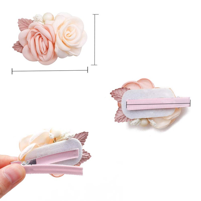 BFNAAgirl Flower Hair Clip BFNAAgirl Baby Girl Hair Bows Exquisite Hair Accessories Alligator Clips for Infants Toddlers Teen Kids Gift 3pcs/set - Image 3
