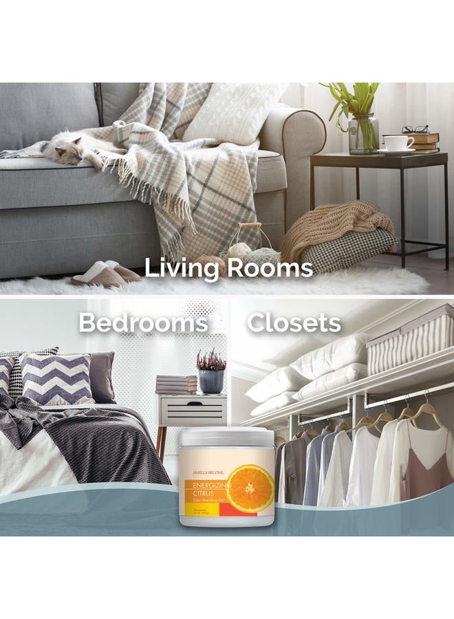 Smells Begone Air Freshener Odor Absorber Gel - Absorbs Odor from Bathrooms, Cars, Pet Areas, Boats & RVs - Made with Essential Oils - Energizing Citrus Scent - 15 Ounce - Image 3