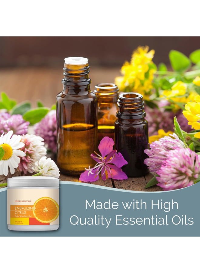 Smells Begone Air Freshener Odor Absorber Gel - Absorbs Odor from Bathrooms, Cars, Pet Areas, Boats & RVs - Made with Essential Oils - Energizing Citrus Scent - 15 Ounce - Image 4