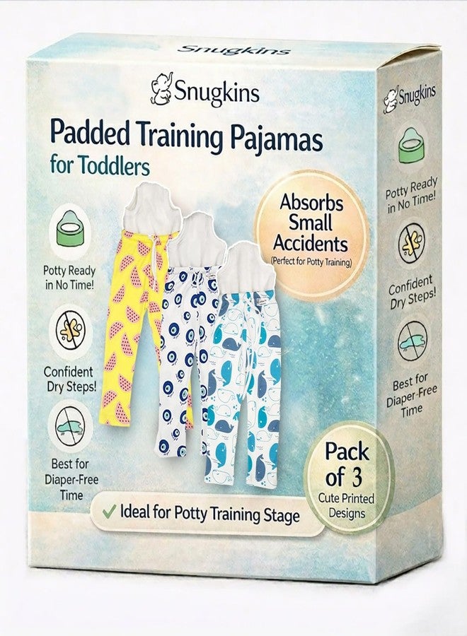 SNUGKINS Potty Training Pajamas for Toddlers, Boys & Girls Available in Sizes 1 to 5 Years - Image 1