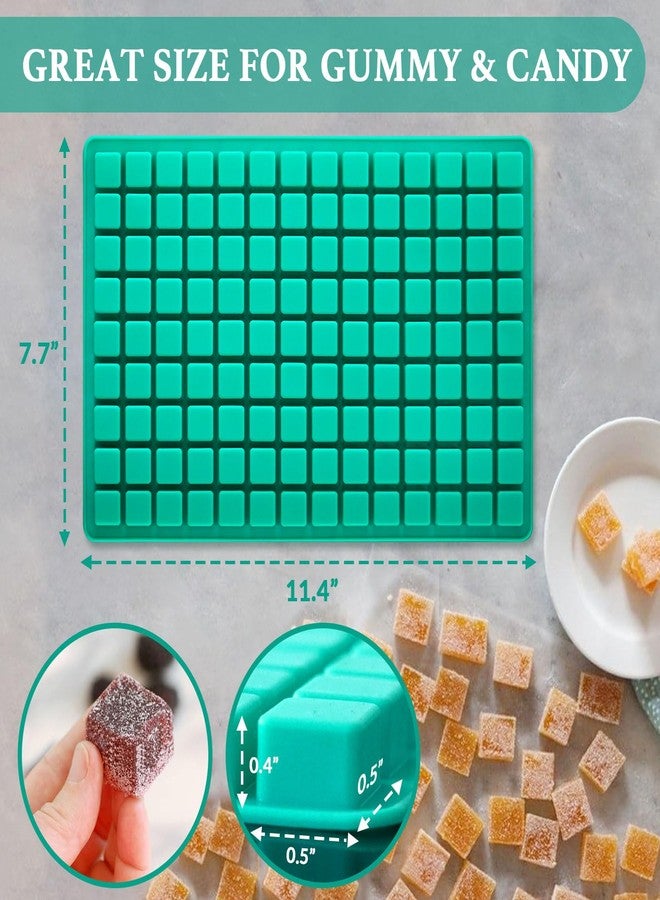 HKNMTT Square Gummy Molds Silicone, Mini Cute Candy Chocolate Keto Molds 3 Pack 126 Cavities Non-stick BPA free Tiny Bite Size Molds for Ice Cube Fruit edible Gummy Mold Easy to Release DIY Candy Making Kit - Image 5