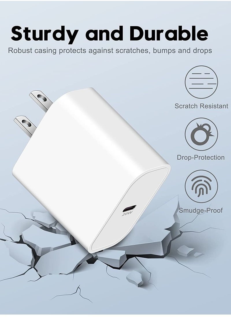 Generic - iPhone 14 13 12 11 Fast Charger 6FT, YEAHFUN 2Pack 20W USB C Wall Charger Block Fast Charging Cube + Long USB-C to Lightning Cable for iPhone 14/Plus/13/12/Pro Max/Mini/XS iPad(1pack) - Image 1