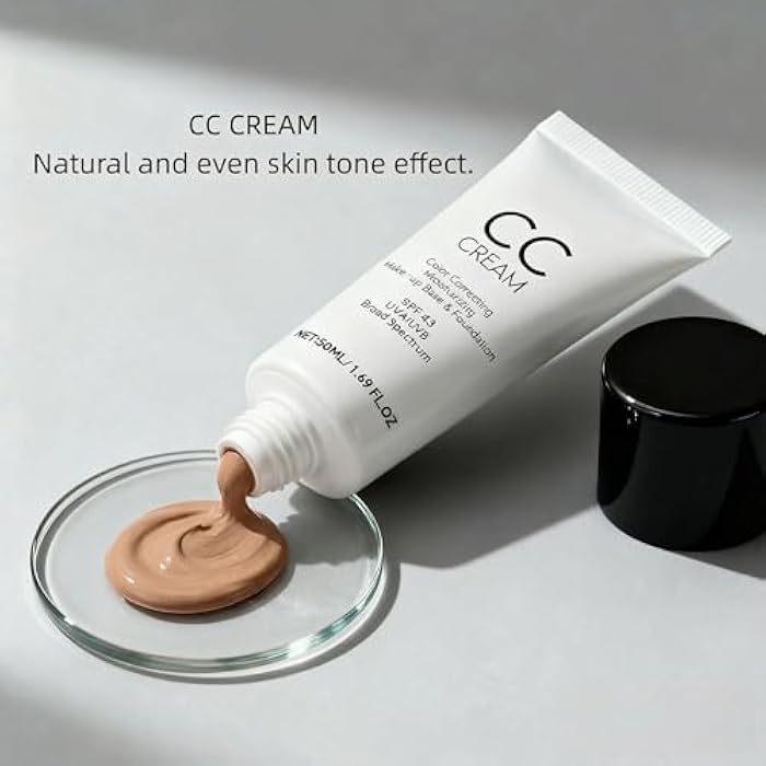 Cc Cream for Older Women,Cc Cream With Spf 43,Self Adjusting for Mature Skin, Anti-Aging Sunscreen Foundatio with Moisturizer, Conceals, Moisture & Anti Aging(3) (2) - Image 2