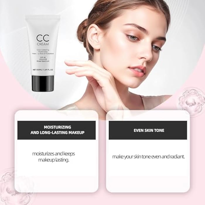 Cc Cream for Older Women,Cc Cream With Spf 43,Self Adjusting for Mature Skin, Anti-Aging Sunscreen Foundatio with Moisturizer, Conceals, Moisture & Anti Aging(3) (2) - Image 5